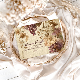 Vineyard Grape Floral Diapper Raffle  エンクロージャーカード