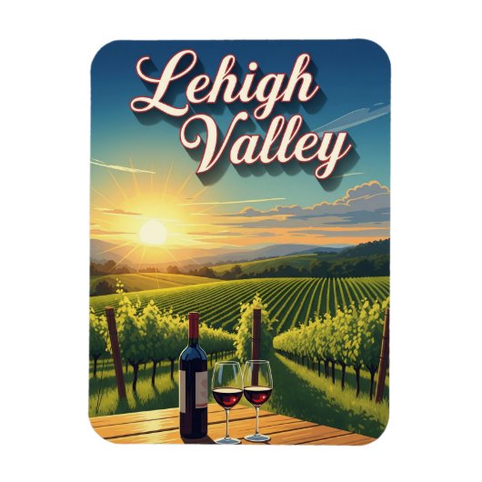 Vineyard in Lehigh Valley Pennsylvania Travel マグネット (縦)