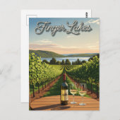 Vineyard in New York Finger Lakesはがき ポストカード (正面/裏面)