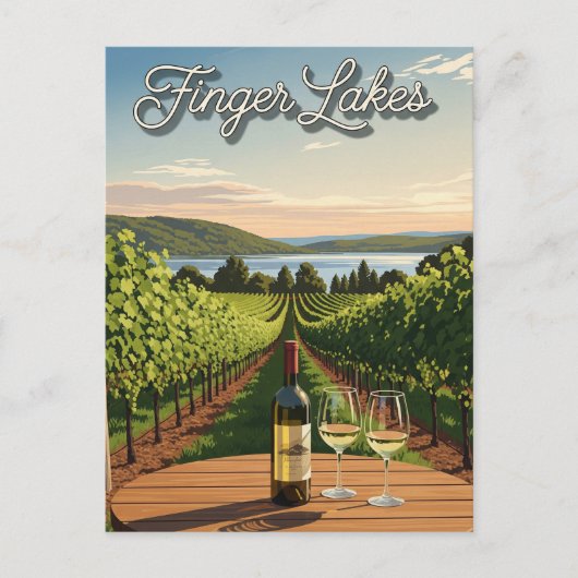 Vineyard in New York Finger Lakesはがき ポストカード (正面)