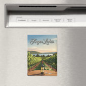 Vineyard in New York Finger Lakes Postcard マグネット (インサイチュ (食洗機))