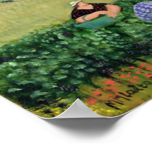 Vineyard Olives and Sunflowers ポスター (角)