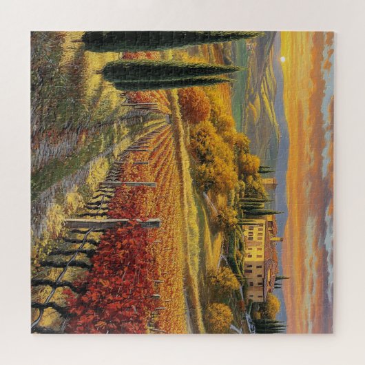 Vineyard Path – Tuscany-insipred jigsaw puzzle ジグソーパズル (横)