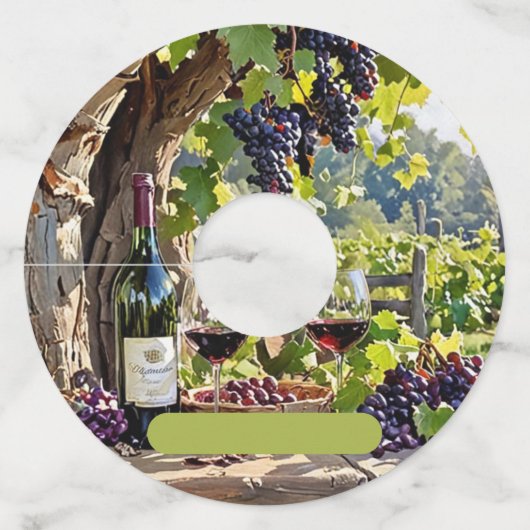 Vineyard Print Wine Glass Tags ワイングラスタグ (正面)