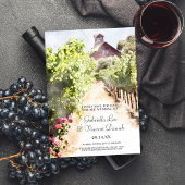 Vineyard Red Barn Water Color Wedding日付を保存 招待状