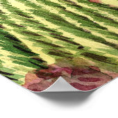 Vineyard Scripture Amos Wine Grapes Watercolor ポスター (角)