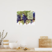 Vineyard Scripture Song of Solomon Merlot Wine ポスター (キッチン)