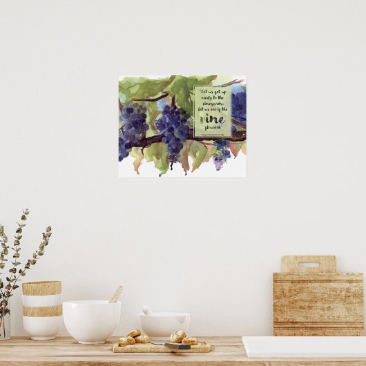 Vineyard Scripture Song of Solomon Merlot Wine ポスター (キッチン)