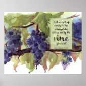 Vineyard Scripture Song of Solomon Merlot Wine ポスター (正面)