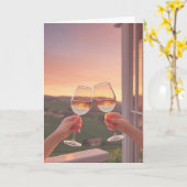 Vineyard Sunset Toast カード (黄色い花)