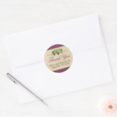 Vineyard Thank You Sticker (Parchment Texture) ラウンドシール (封筒)