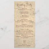 Vineyard Wedding Elegant Rustic Watercolor Program プログラム (裏面)