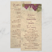 Vineyard Wedding Elegant Rustic Watercolor Program プログラム (正面/裏面)