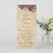 Vineyard Wedding Elegant Rustic Watercolor Program プログラム (スタンド正面)