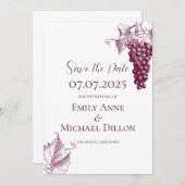 Vineyard Wedding Save the Date 招待状 (正面/裏面)