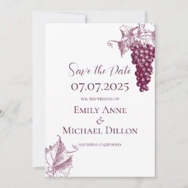 Vineyard Wedding Save the Date 招待状