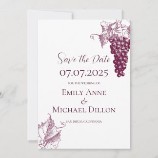 Vineyard Wedding Save the Date 招待状