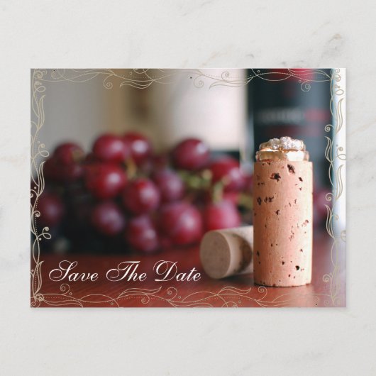 Vineyard Wedding Save The Date Postcard 案内ポストカード (正面)