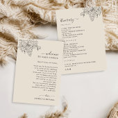 Vineyard Wedding Welcome Letter Itinerary Card 招待状