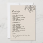 Vineyard Wedding Welcome Letter Itinerary Card 招待状 (裏面)
