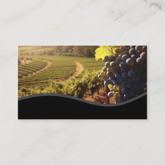 Vineyard Wine Glass Logo | Agriculture 名刺 (裏面)