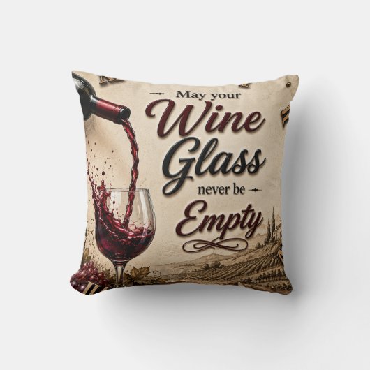 Vineyard Wine Lover Decor クッション (正面)