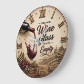 Vineyard Wine Lover Decor ラージ壁時計 (傾斜)