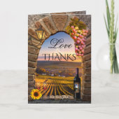 Vineyard Winery Wedding Photo Thank You Card サンキューカード (正面)