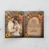Vineyard Winery Wedding Photo Thank You Card サンキューカード (内部)