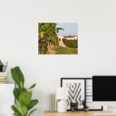 Vineyards, petit verdot vines and the winery in ポスター (ホームオフィス)