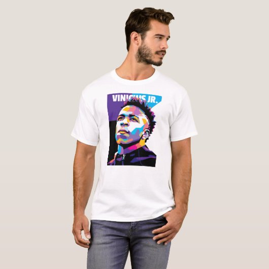 Vinicius Jr. in WPAPスタイル Tシャツ (正面フル)