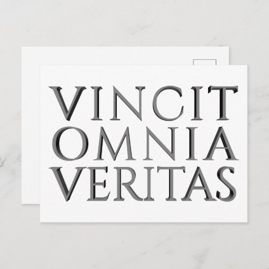 VINIT OMNIA VERITAS – ライトホリディポストカード シーズンポストカード (正面/裏面)