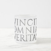 VINIT OMNIA VERITAS - Light Frosted Glass Coffee フロストグラスマグカップ (中央)