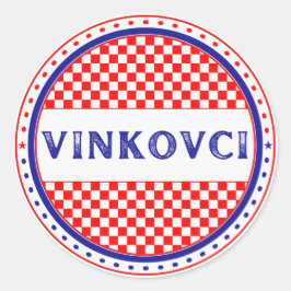 Vinkovci City Pride Emblem – Croatian Identity ラウンドシール
