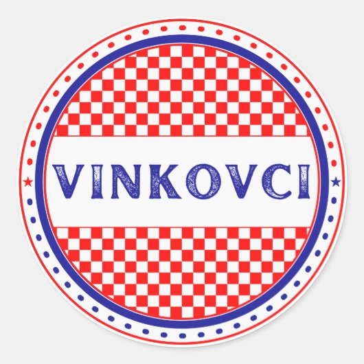 Vinkovci City Pride Emblem – Croatian Identity ラウンドシール (正面)