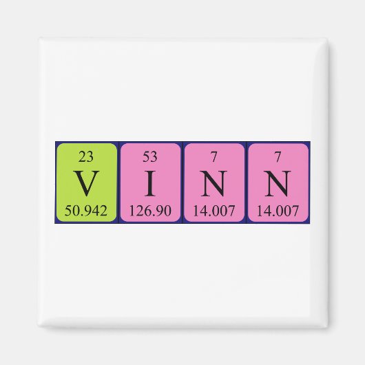 Vinn周期表名磁石 マグネット (正面)