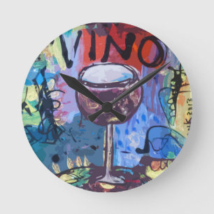 Vinoの青 ラウンド壁時計