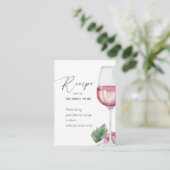 Vinoエレガント before Vowsブライダルシャワーレシピカード エンクロージャーカード (スタンド正面)