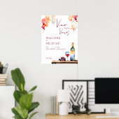 Vino前誓いワイナリーブライダルシャワー歓迎 ポスター (ホームオフィス)