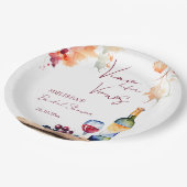 Vino前誓ワイナリーブライダルシャワー印刷 ペーパープレート (アングル)