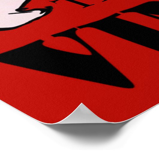 Vino – ワインヴィンテージレディーポスター、編集文字、 ポスター (角)