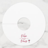 Vino Before The Vowsブライダルシャワー/バチェロレッテ ワイングラスタグ (正面)