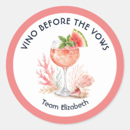 Vino Before the Vows 海辺のバチェラー・パーティー ラウンドシール