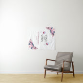 Vino Before Vowsフローラブライダルシャワー背景 タペストリー (インサイチュ(横))