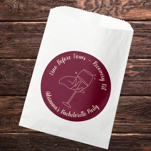 Vino Before Vows回復キットバチェロレッテ フェイバーバッグ