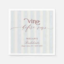 Vino before Vows ウェインカントリー・バチェラー・パーティー スタンダードカクテルナプキン