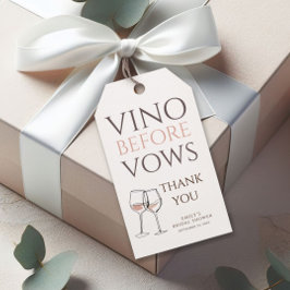 Vino Before Vows ドゥードル ワイン ありがとう ブライダルシャワー ギフトタグ