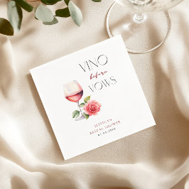 Vino Before Vows ピンクワイン ウェディングシャワー スタンダードカクテルナプキン