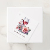 Vino Before Vows フラワーワインブライダルシャワー フェイバータグ (インサイチュ)