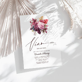Vino Before Vows フラワーワインブライダルシャワー 招待状